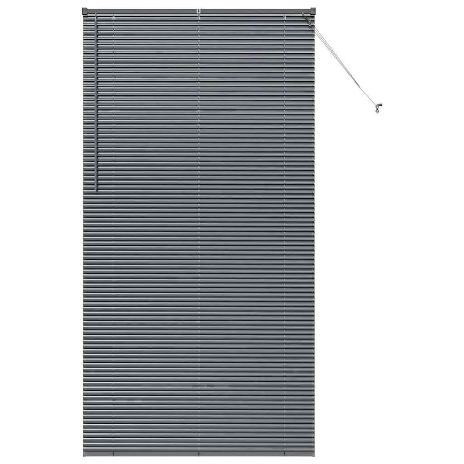 vidaXL Fensterjalousie mit Vorhängen Dunkelgrau Aluminium 42006099 günstig online kaufen