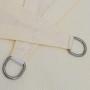 Detailansicht: Beige AMANKA Sonnensegel (6x6m) mit D-Ring aus Edelstahl. Wasserdurchlässig.
