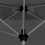 Detailaufnahme: Doppler Marktschirm Active, 210x140 cm, anthrazit, mit Gestell und Knickfunktion.