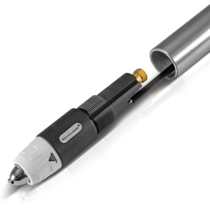 STAHLWERK P80 CNC Plasmabrenner, schwarz-silber, mit weißer Kappe. Zubehör für CNC-Plasmaschneider.