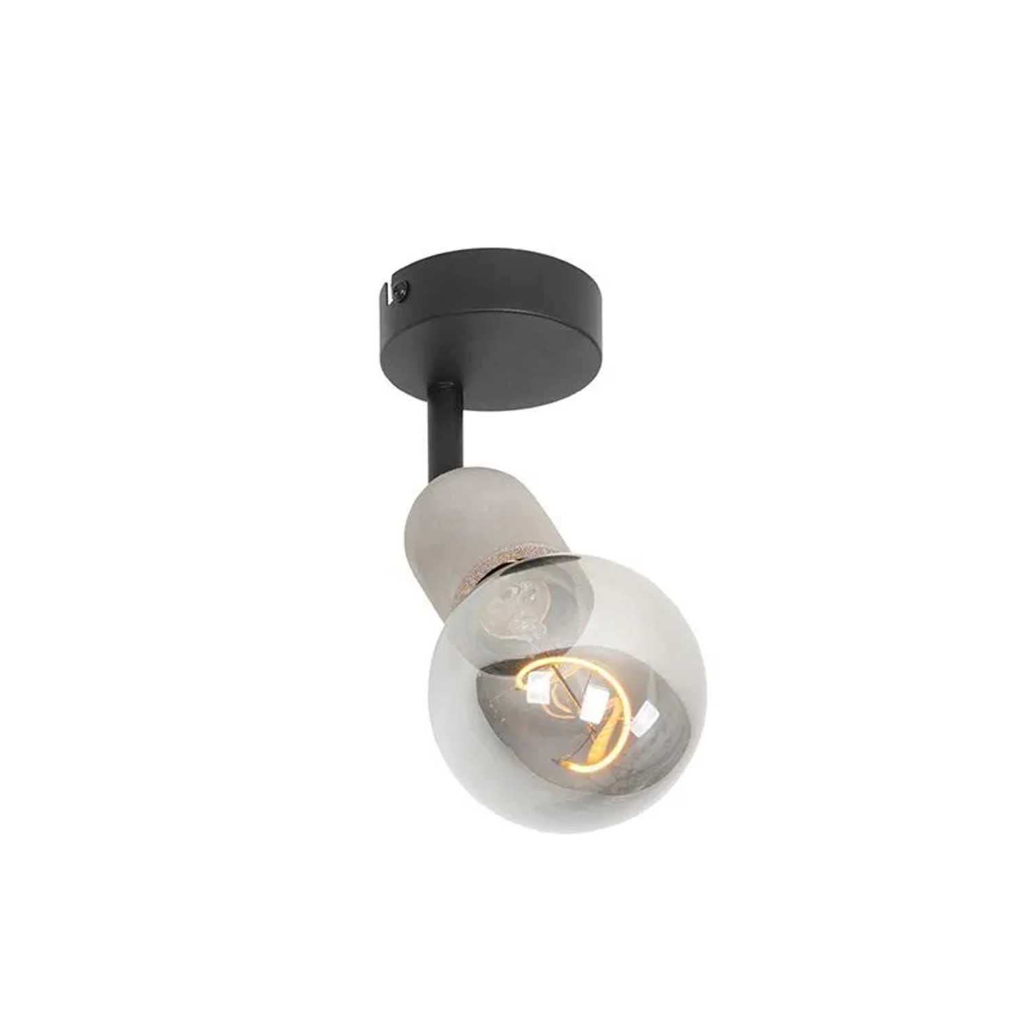 Qazqa Industrieller Fleck Schwarz Mit BeTon Pedra