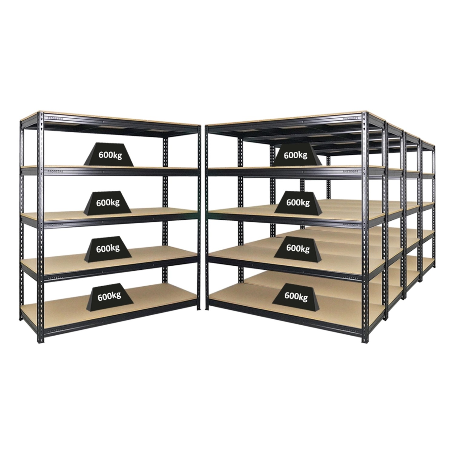 PROREGAL Mega Deal 5x Profi Schwerlastregal Bison HxBxT 180 x 160 x 60 cm 5 günstig online kaufen