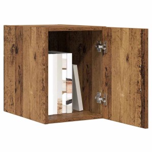 vidaXL Wandschrank Altholz, 30x42,5x40cm, aus Holzwerkstoff mit einer offenen Tür. Sideboard im Vintage-Look.