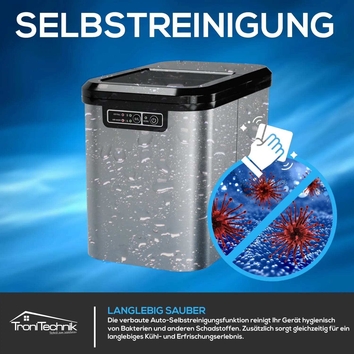 KESSER® Eiswürfelbereiter | Eiswürfelmaschine Edelstahl KESSER® Eiswürfelbereiter | Eiswürfelmaschine Edelstahl