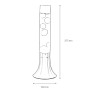 EASYLIGHT Lavalampe, dunkelblau/hellblau, 37,5 cm hoch, Design-Tischlampe.