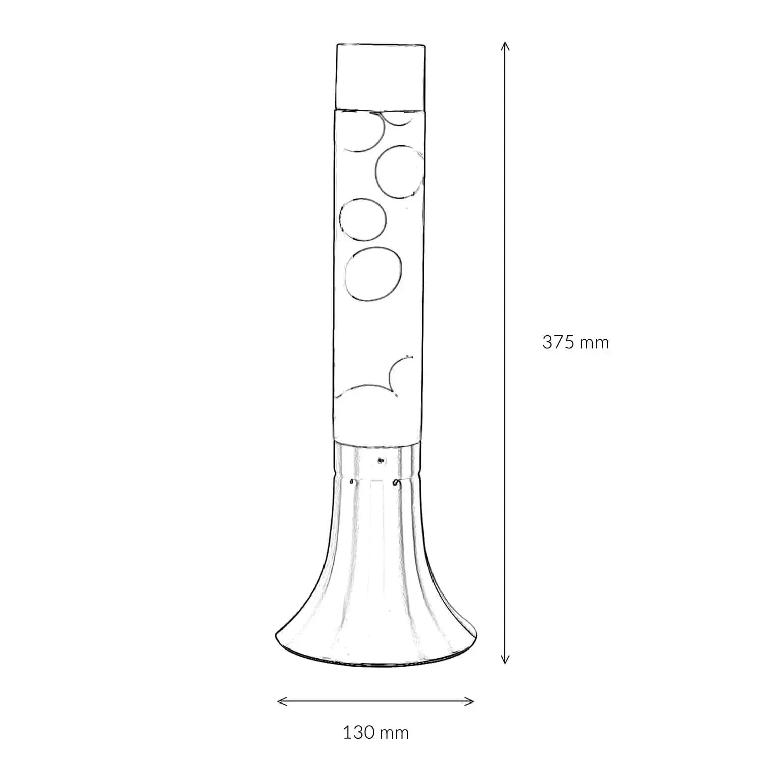 EASYLIGHT Lavalampe, dunkelblau/hellblau, 37,5 cm hoch, Design-Tischlampe.