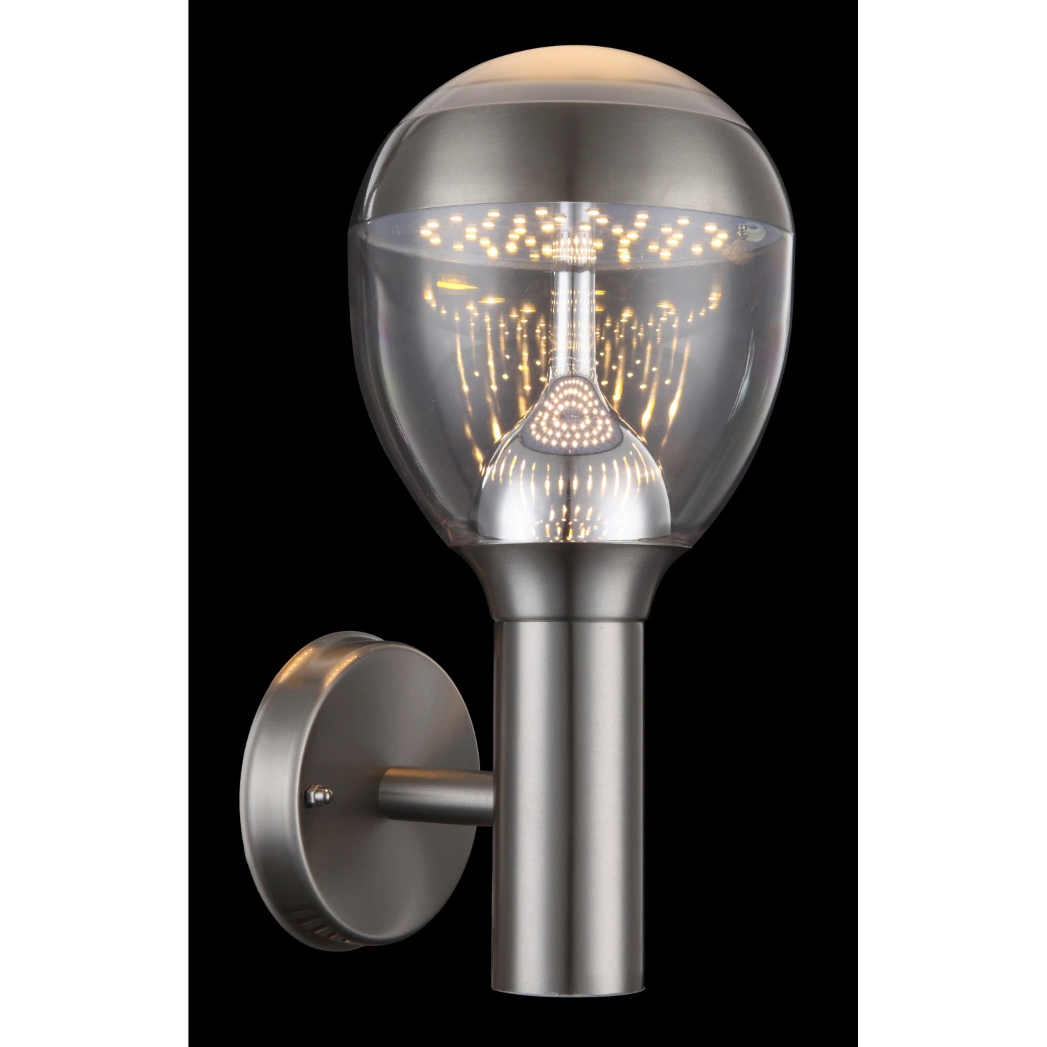 Moderne Globo LED-Außenwandleuchte CALLISTO aus Edelstahl, 11W, warmweißes Licht.