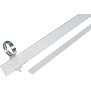 Mydeco Paneelwagen Loft Edelstahl-Optik, 60 cm, für Schiebevorhänge mit Ringen.