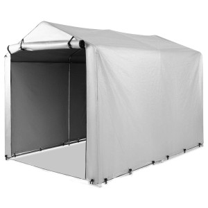 Costway Garagenzelt Silbergrau 160 x 218 x 164 cm