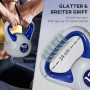 Blaue SPORTNOW Kettlebell 12 kg mit breitem, glattem Griff (24 cm) für Sport & Fitness.