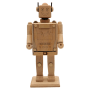 Dekohelden24 Holz Spardose Roboter Roboterspardose Sparfigur Spardose Sparbüchse Kinderspardose Kindersparschwein zum Bemalen L/B/H 10 x 10 x 28 cm