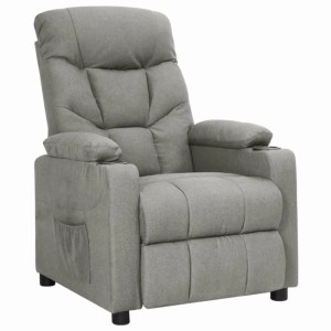 vidaXL Relaxsessel Hellgrau Stoff 339082