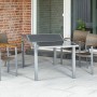 Merxx Silano Gartenmöbel-Set mit Ausziehtisch und 4 Stapelsesseln.