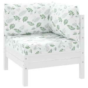 vidaXL Palettenkissen 3 Stk Blattmuster Oxford-Gewebe 361788