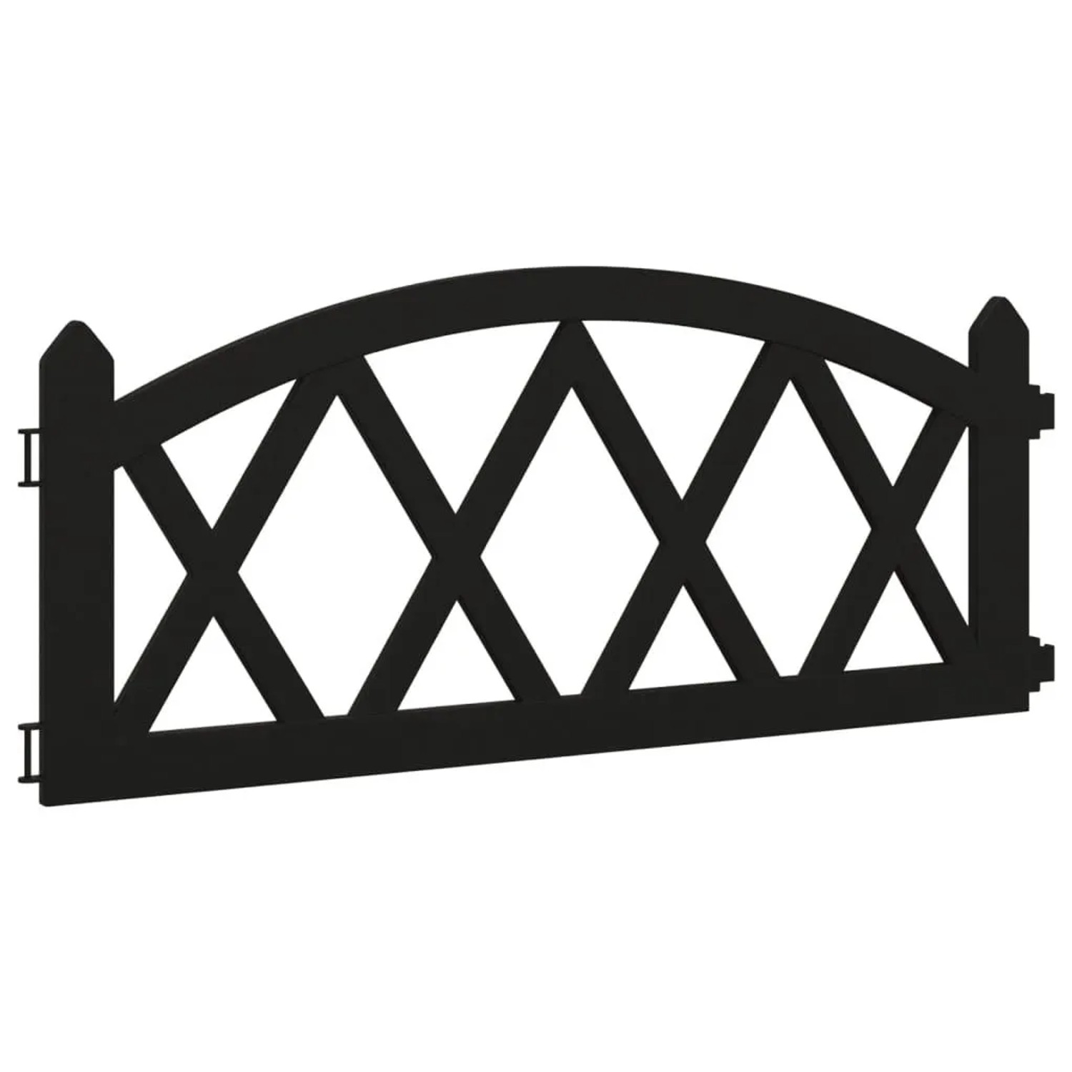 vidaXL Rasenkanten 17 Stk Schwarz 10 m PP 318297