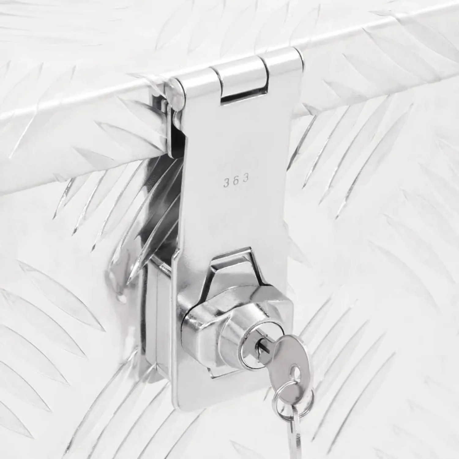 DELUKE Aluminiumbox Mit Deckel Abschließbar Alubox Deichselbox Alu Anhängerbox Werkzeugkiste Transportbox Metallkiste 50x15x20,5cm Silber_6