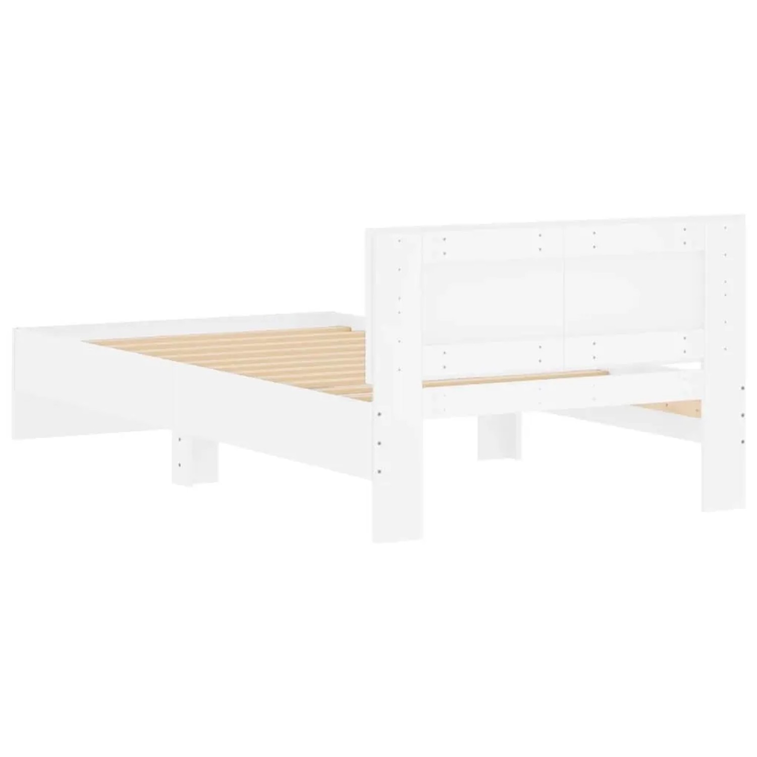 vidaXL Bettgestell mit Kopfteil Weiß 100x200 cm Holzwerkstoff 838617_7