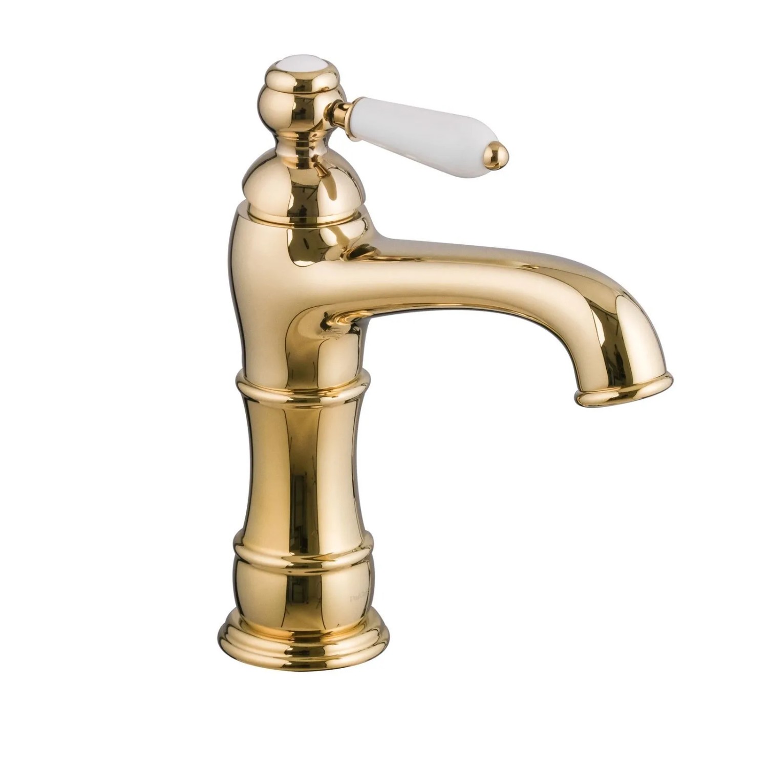 PaulGurkes Nostalgie Wasserhahn Gold Einhandmischer Waschtischarmatur