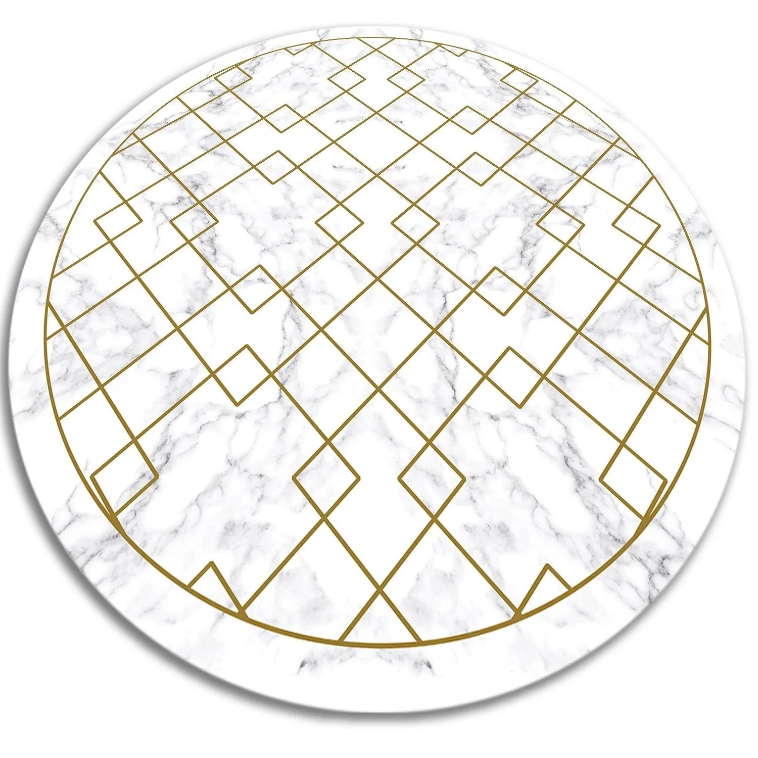 Tulup Teppich Mit Marmor Verziert Vloerkleed Op Vinyl 60x60 cm Braun Vinyl günstig online kaufen