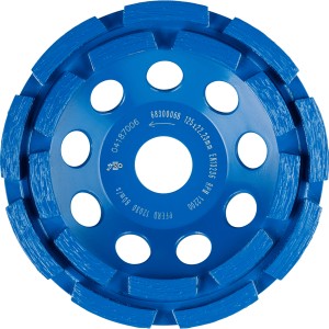 Blauer Pferd Diamant Schleifteller DCW PSF 2-reihig, 125mm, für Winkelschleifer und Betonbearbeitung.