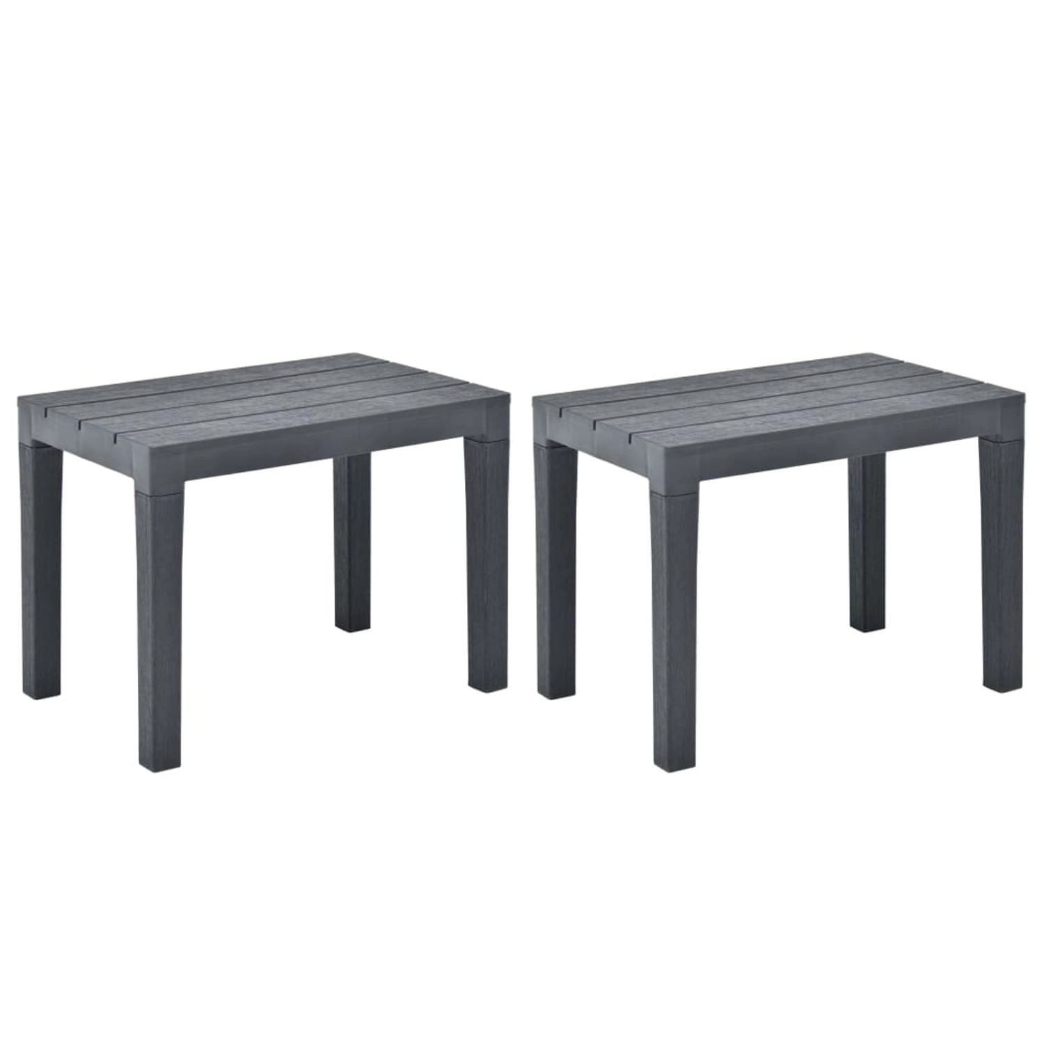 furnicato Gartenbänke 2 Stk. Anthrazit Kunststoff günstig online kaufen