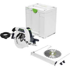 Festool Handkreissäge HK85EB-Plus, weiß-grün, im Set mit Sägeblatt, Parallelanschlag und Systainer.