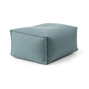 mokebo Outdoor Pouf in Himmelblau, eckiger Sitzhocker für Balkon und Garten.