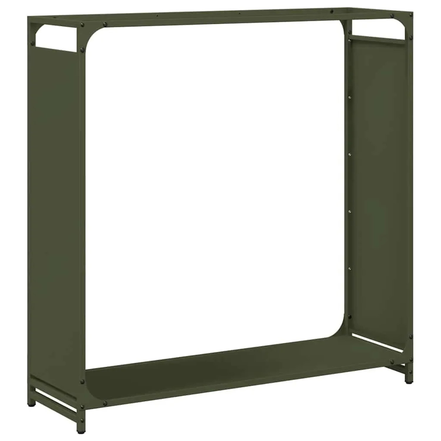 vidaXL Brennholzregal Olivgrün 90x28x90 cm Kaltgewalzter Stahl 864218