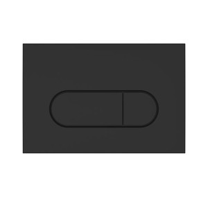 Pianura Betätigungsplatte Duo R EASYPro, schwarz matt, für WC Spülkästen mit 2-Mengen-Auslösung.