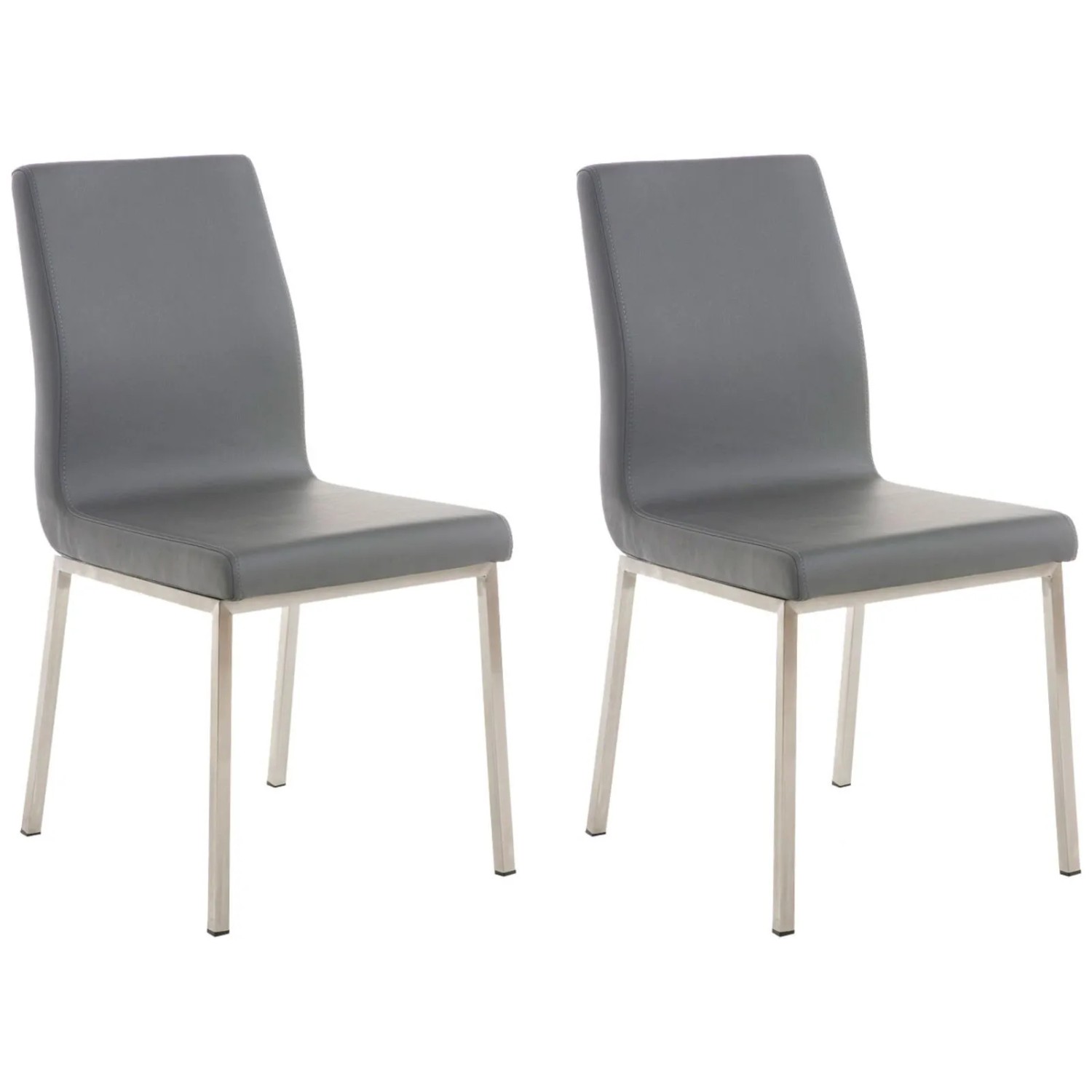 CLP 2er Set Esszimmerstühle Colmar Grau
