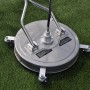 FM-SOLAR Flächenreiniger (52 cm) für Hochdruckreiniger, Edelstahl, mit Rädern.
