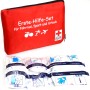 Kalff Erste Hilfe Tasche Universal, rote Tasche mit Erste-Hilfe-Material für unterwegs.