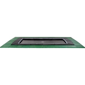 EXIT Dynamic Bodentrampolin 244x427 cm mit Freezone Sicherheitsplatten, schwarz.