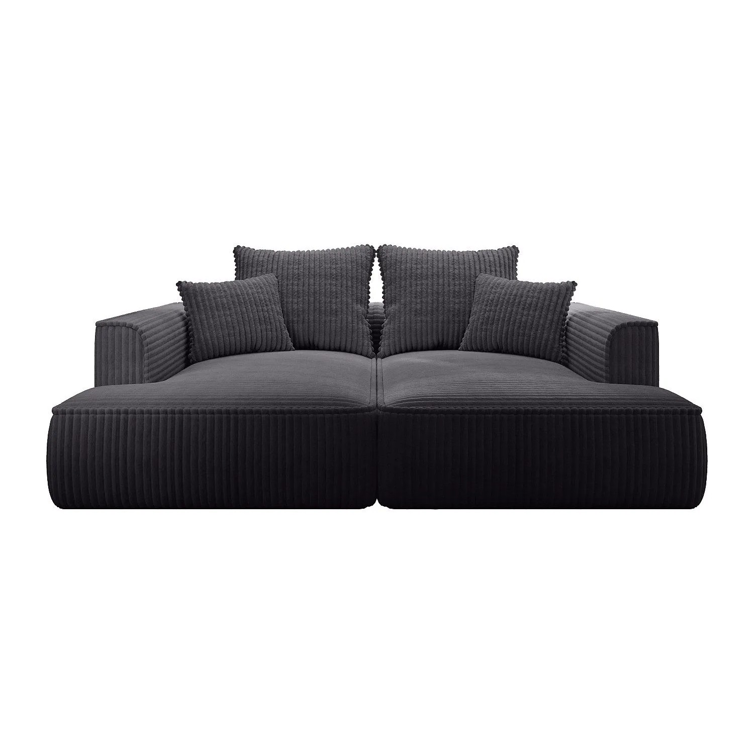 Vente-unique Sofa Ohne Schlafmöglichkeit Pineta Schwarz 230 cm