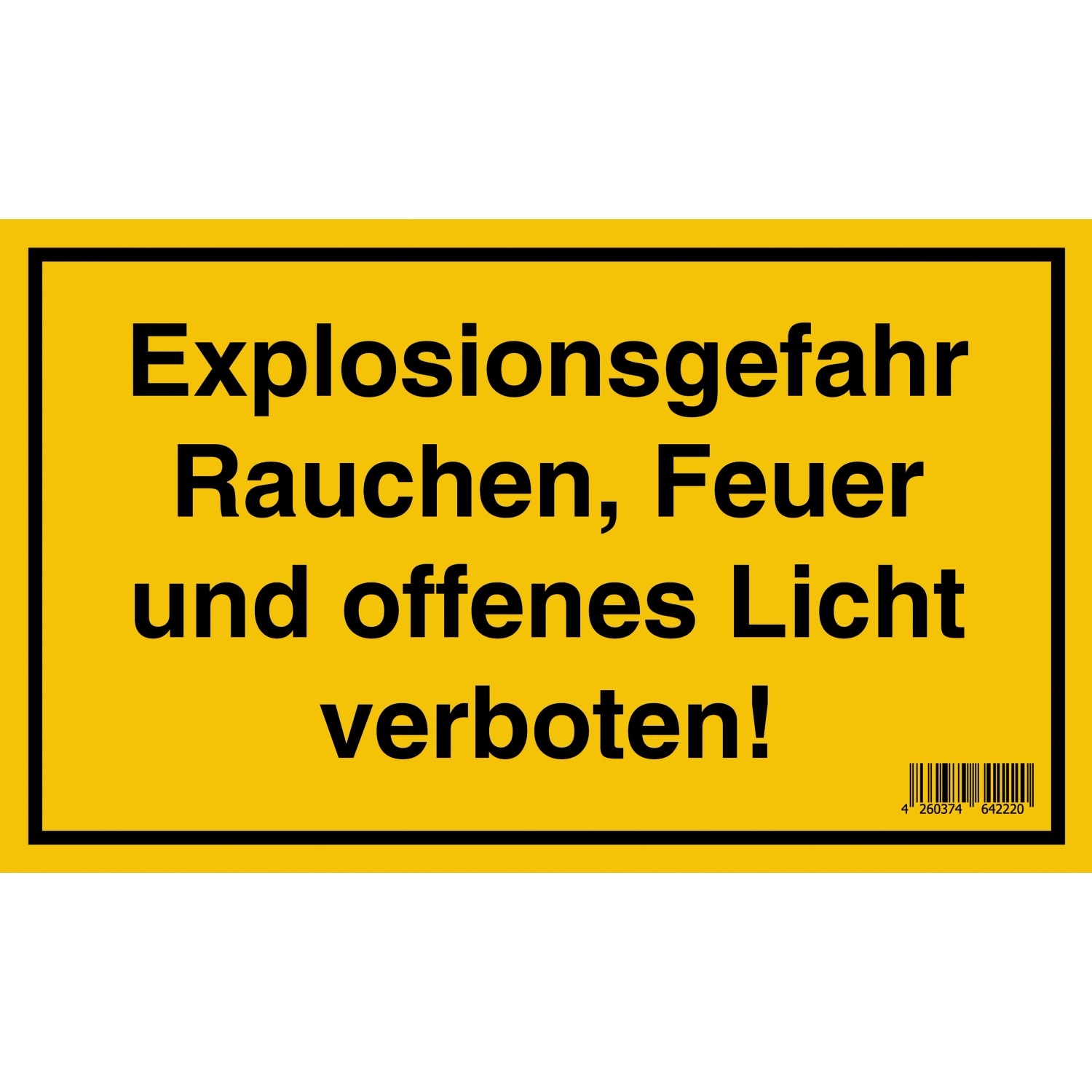 Signum Safety Signs Hinweisschild Explosionsgefahr 15 cm x 25 cm Gelb
