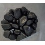 Aquagart 20kg Polierter Kiesel Glanzkies Flusskiesel Kieselsteine Gartenkies Zierkies Schwarz_5