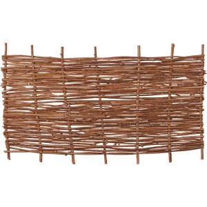 T & J Haselnusszaun Pablo, 180x90cm, naturbelassener Sichtschutzzaun aus Haselnussruten.