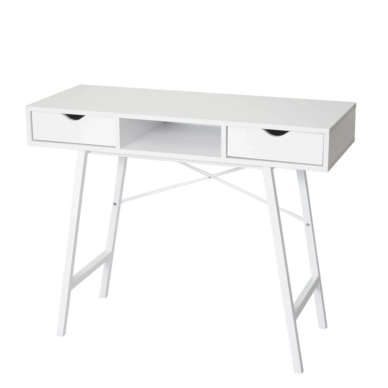 MCW Konsolentisch E92 3D-Struktur 100x40cm Weiß