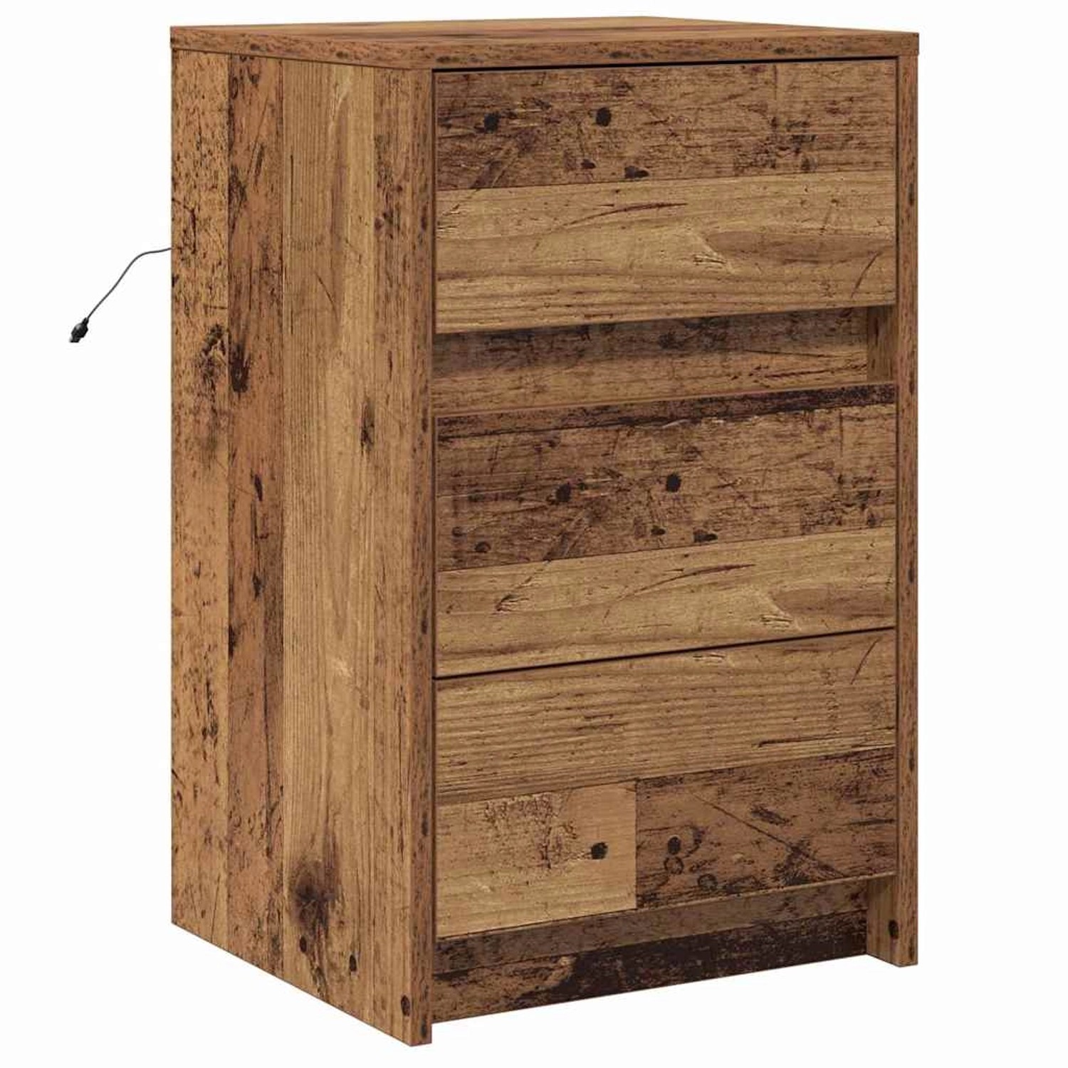 vidaXL Nachttisch mit Schubladen Altholz 38 x 34 x 61 cm Holzwerkstoff 8689 günstig online kaufen