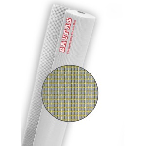 Gelbes VWS Gewebe 1x50m Rolle, Putzträger für Spachtelputze und Dämmmaterialien.