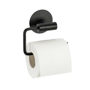 Schöner Wohnen Toilettenpapierhalter Meleto, schwarz matt, mit Papierrolle.