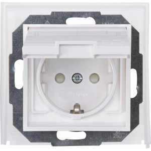 Kopp Feuchtraum-Steckdose Athenis, Unterputz, IP44, reinweiß.