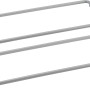 2er-Set Metall-Trennschienen (Weiß-Alu, 10x31,5 cm) für Regale, als Buchstützen geeignet.