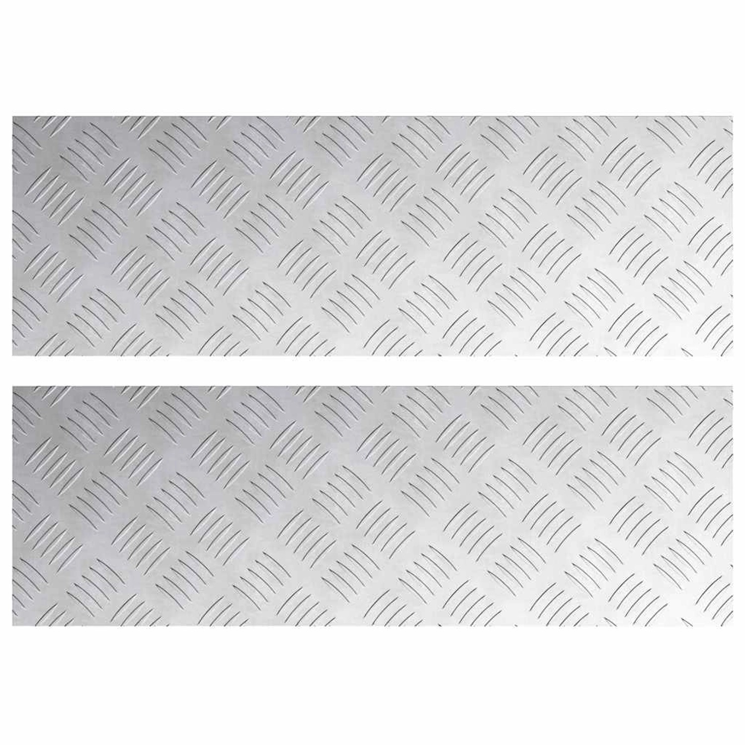 vidaXL Rautenscheiben 2 Stk Silber 75 x 25 cm Aluminium 4104275