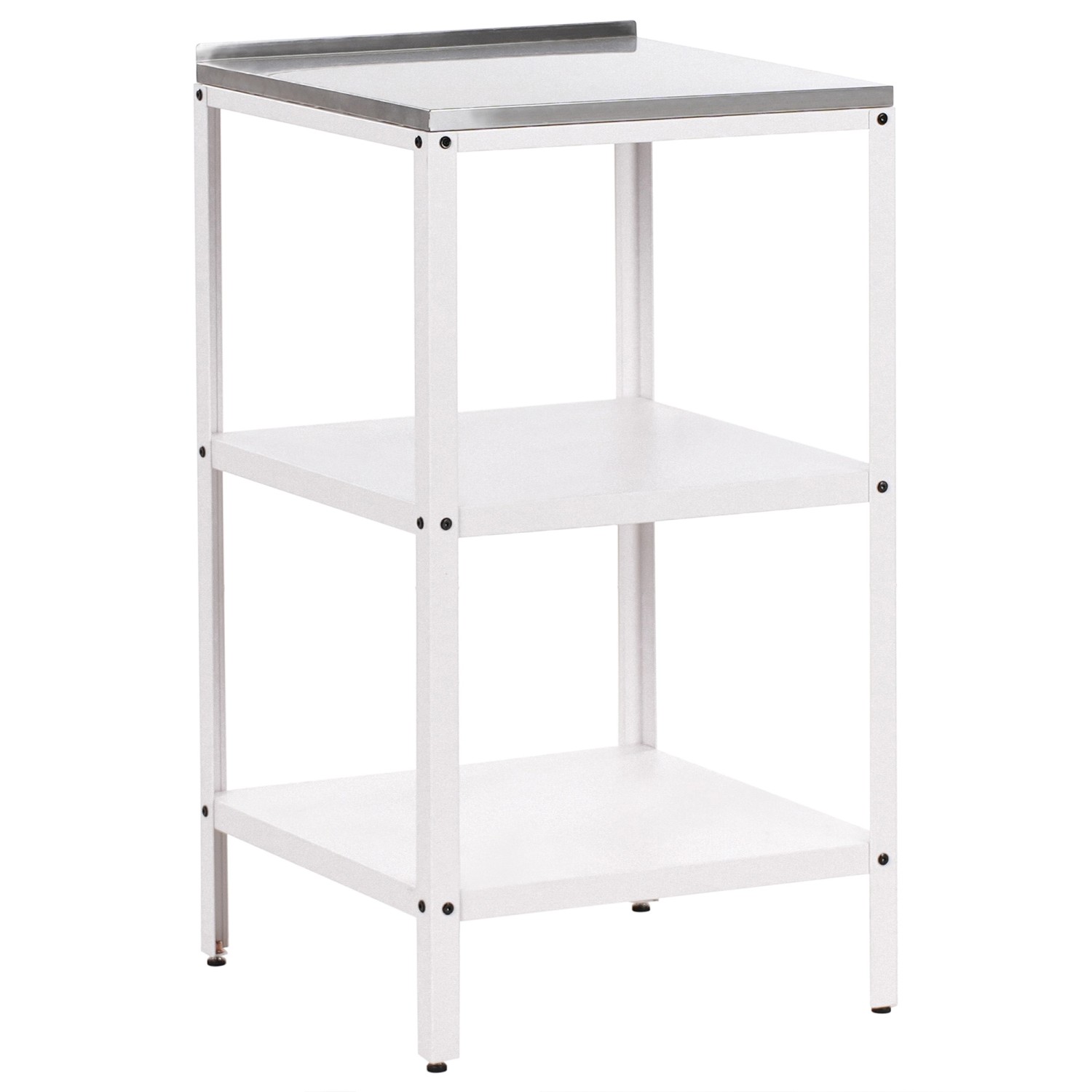 Beliani Gartenküche VILAMA Weiss Silber 50x50x90