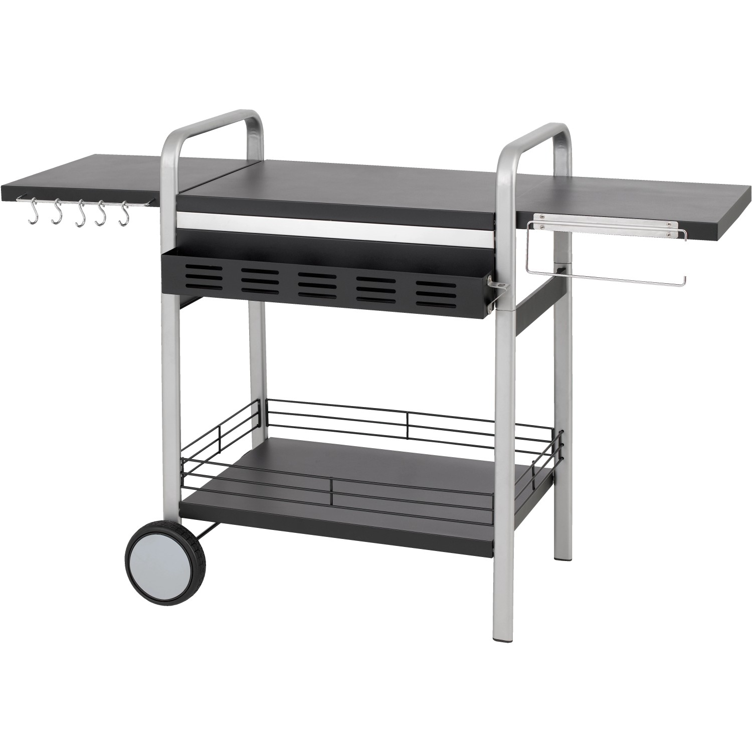 Tepro BBQ Tisch Schwarz-Silber 150,5 x 97,5 x 59,5 cm (BxHxT)