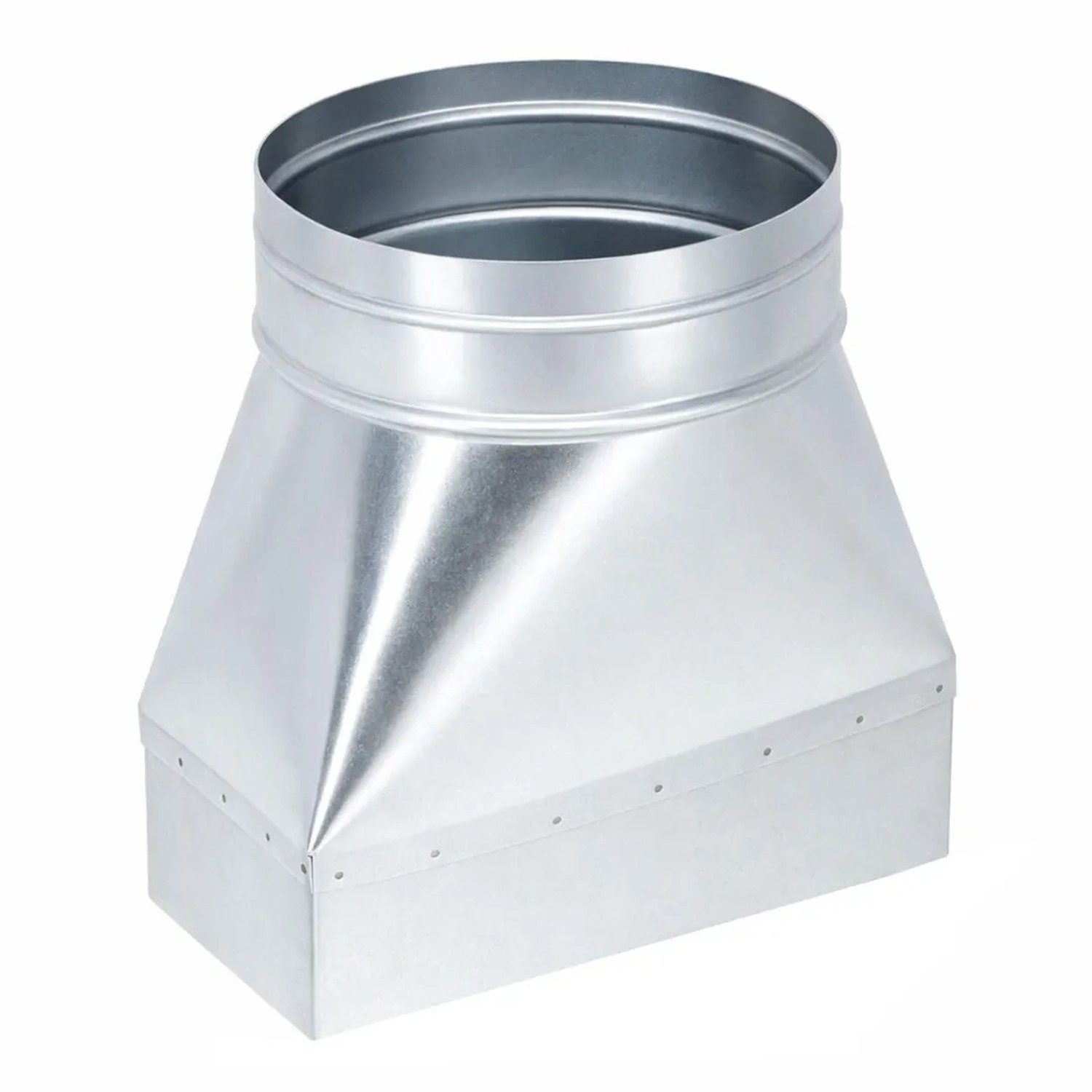 Subtiel Flachkanal Adapter 200 x 90 mm Auf Ø 150 mm Symmetrisch