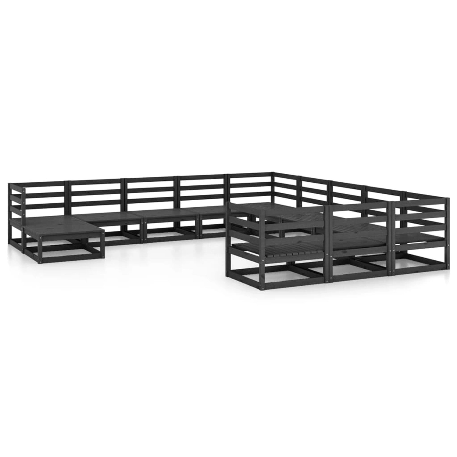 vidaXL 12-tlg Garten-Lounge-Set Massivholz Kiefer Modell 13 günstig online kaufen