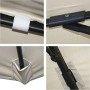 Details des MCW Ampelschirm A96 3x4m: Befestigung, Gelenk, Stoffhalterung und Ständerfuß.