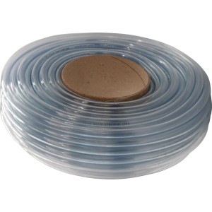 Fitt Glasklarschlauch, 10 mm, transparent, aufgerollt. Ideal für Aquaristik und Lebensmittel.